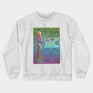 Celtic Lady (blue/pink) Crewneck Sweatshirt